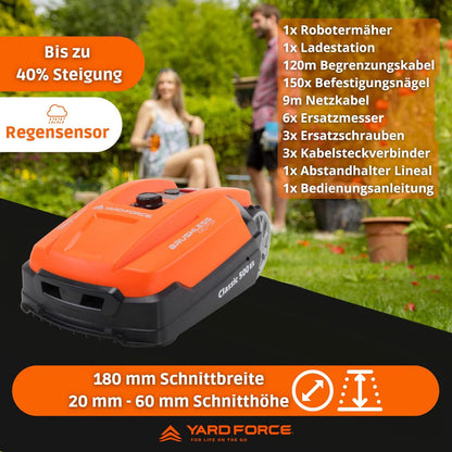 YARD FORCE robotic lawnmower Classic 500B