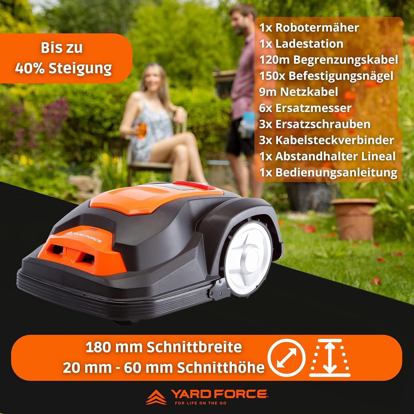 YARD FORCE robotic lawnmower SA 650B